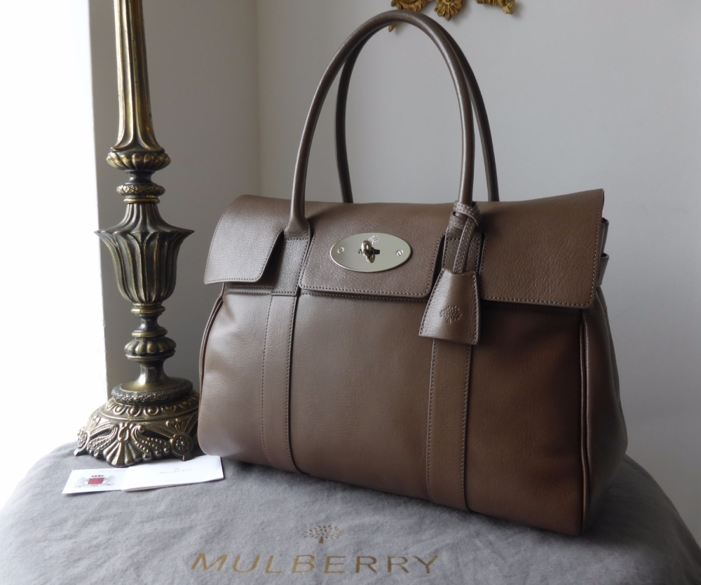 Mulberry Classic Bayswater in Taupe Shiny Goat - SOLD