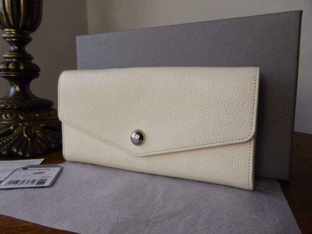 Mulberry Dome Rivet Continental Purse in Cream Glossy Goat - SOLD