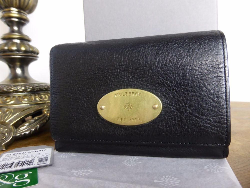 Mulberry French Purse in Black Natural Leather 