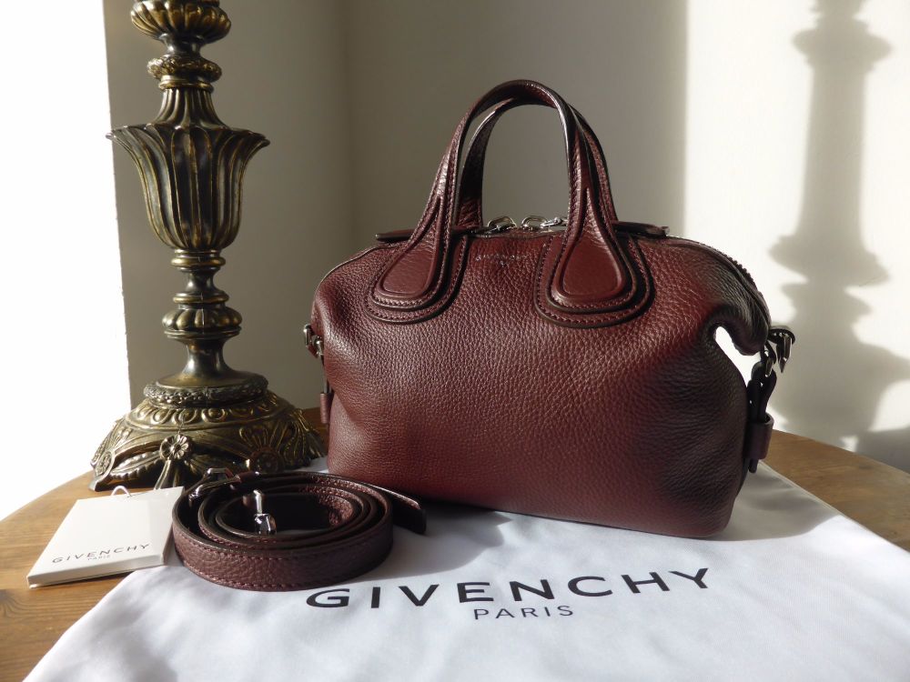 Givenchy Micro Nightingale in Oxblood Pebbled Calfskin - SOLD