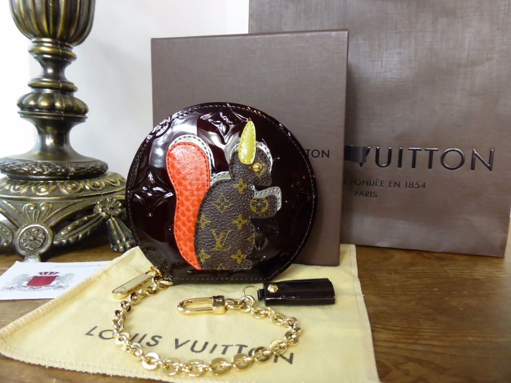 Louis Vuitton Monogram Vernis Animaux Squirrel Zip Around Coin