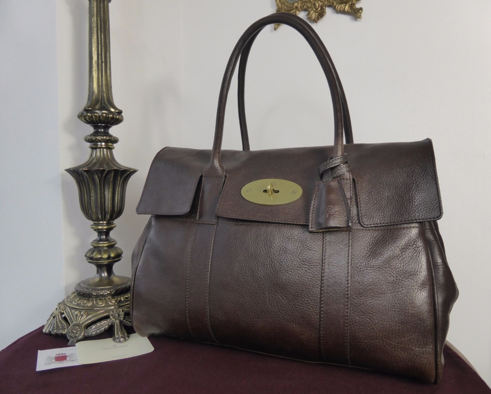 Mulberry Classic Heritage Bayswater in Chocolate Natural Leather with Brass Hardware - SOLD