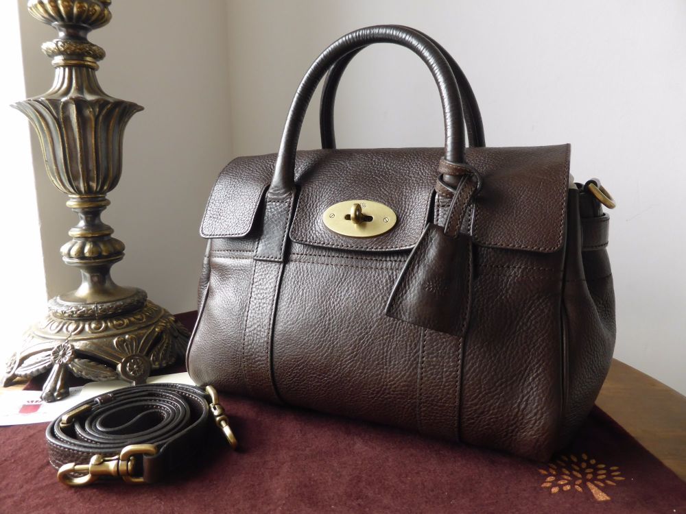 Mulberry Classic Small Bayswater Satchel in Chocolate Natural Leather - SOLD