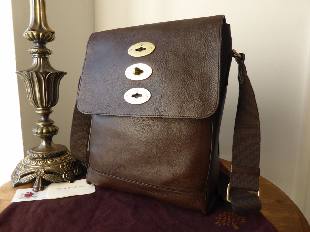 Mulberry Slim Brynmore Messenger in Chocolate Natural Leather - As New*