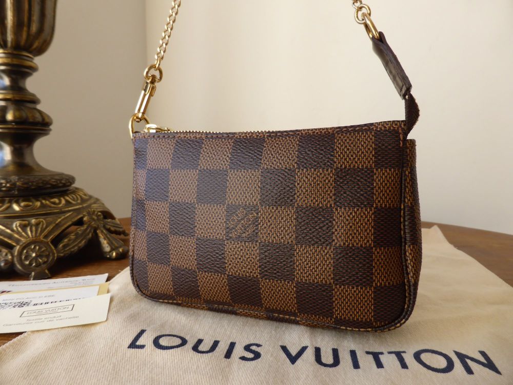 Bags, Louis Vuitton Mini Pochette Damier Ebene Authentic