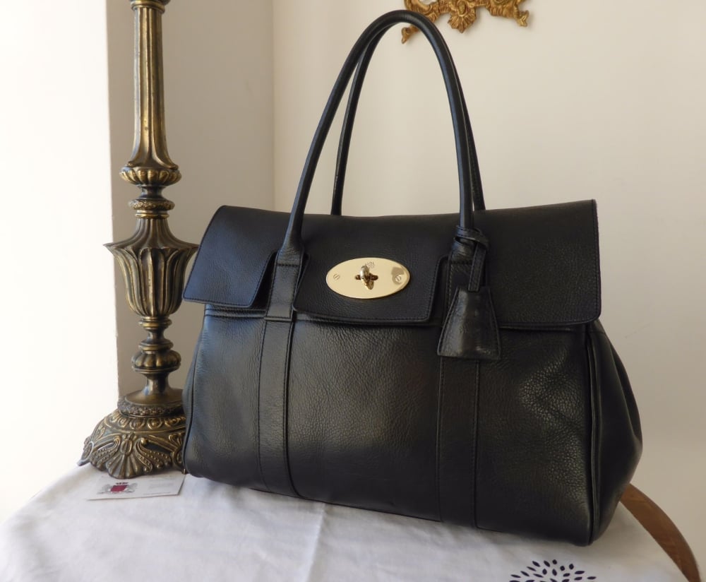 Mulberry Classic Heritage Bayswater in Black Soft Spongy Leather