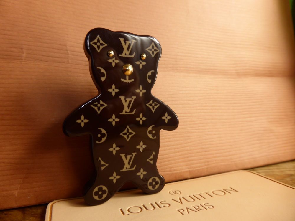 Louis Vuitton Teddy Brooch Pin in Monogram Ebene Resin - SOLD