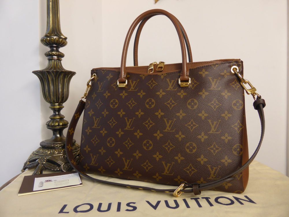 Louis Vuitton Pallas MM Tote in Monogram and Noisette Taurillion - SOLD