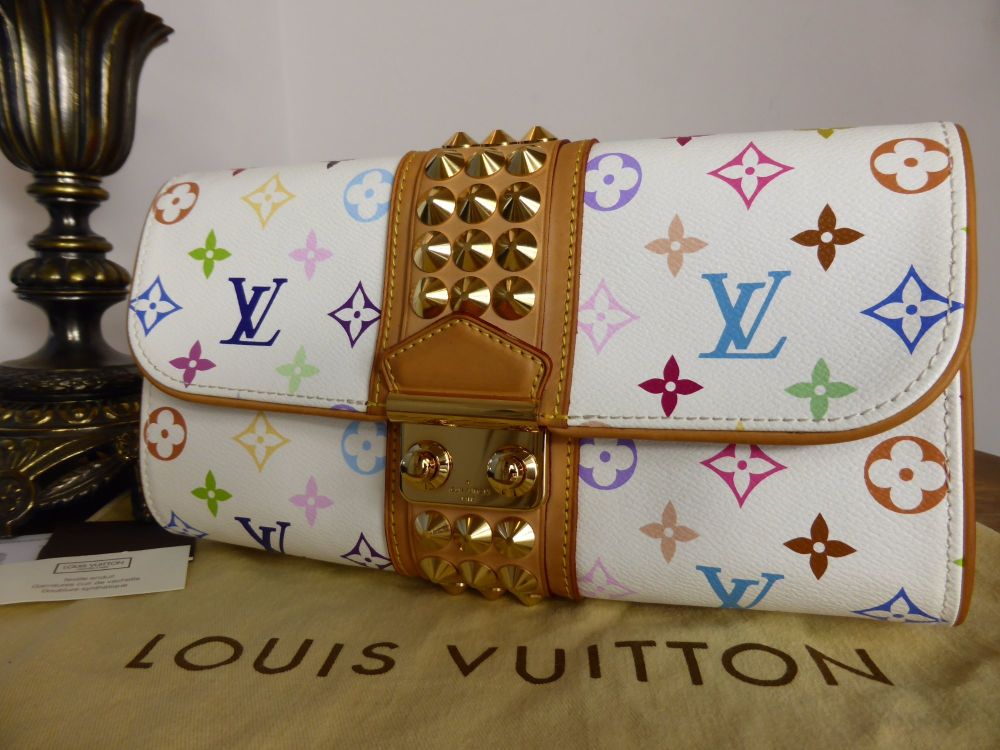Louis Vuitton Courtney Clutch in Multicolore Monogram White - SOLD
