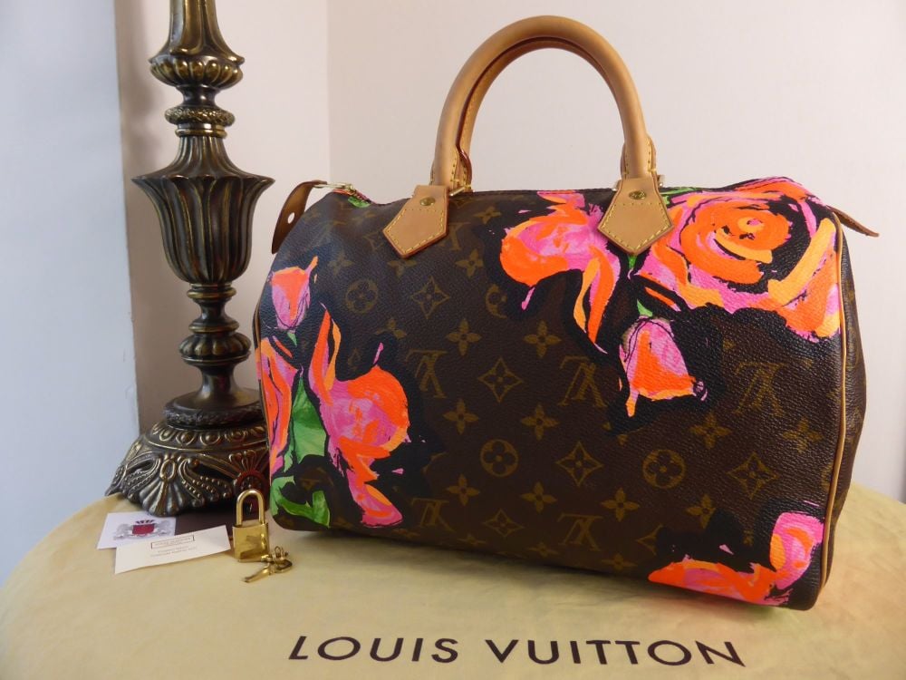Louis Vuitton Limited Edition Stephen Sprouse Graffiti Monogram Roses Speed