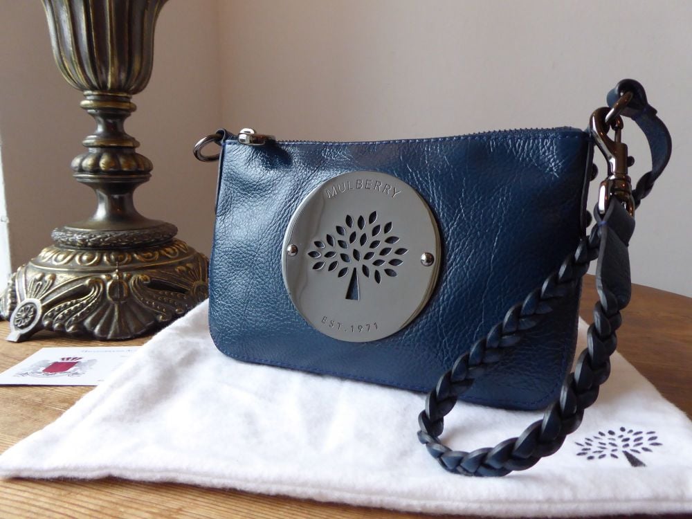 Mulberry Daria Pochette in Petrol Soft Spongy Leather