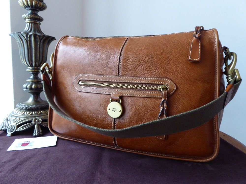 Mulberry Somerset Dispatch Satchel in Oak Tumbled Grain Leather - SOLD