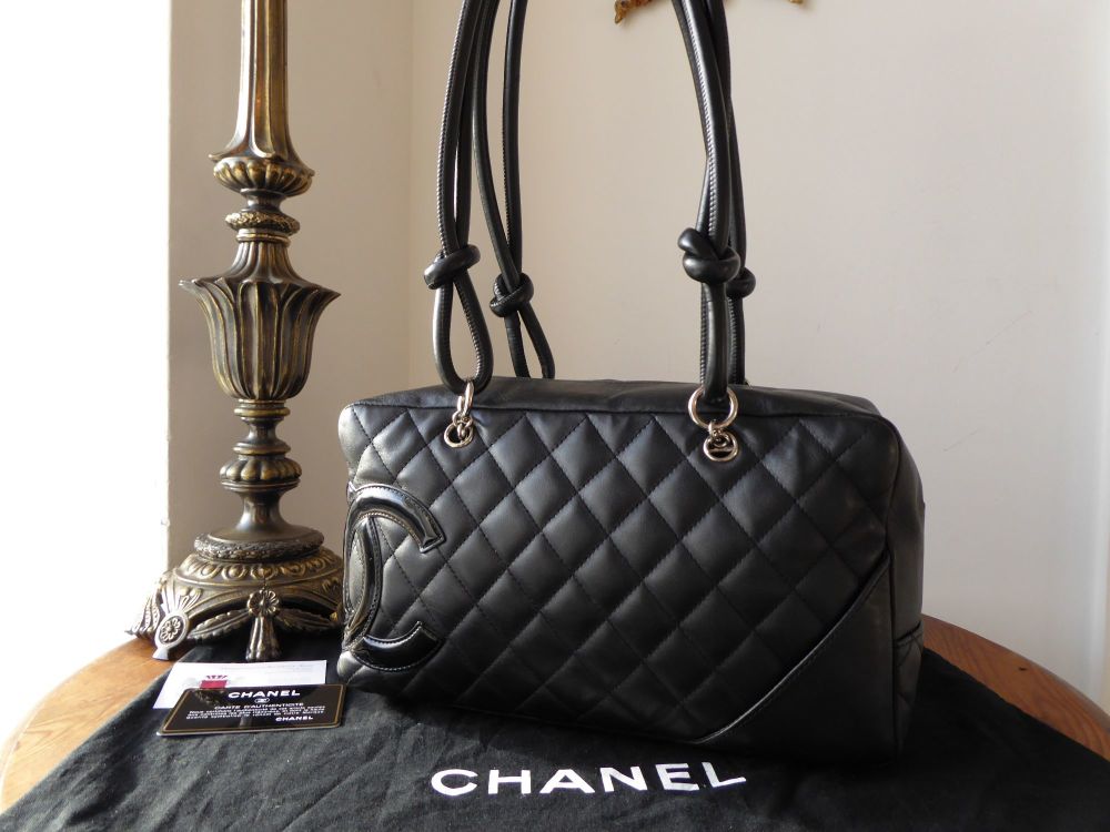 Chanel Cambon Ligne Quilted Bowler in Black Calfskin - SOLD