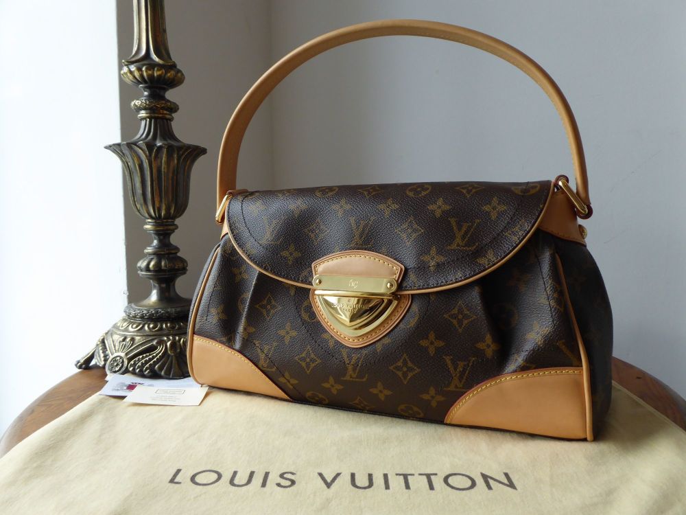 Louis Vuitton Beverly Gm Brown Monogram Canvas and Calfskin Shoulder Bag