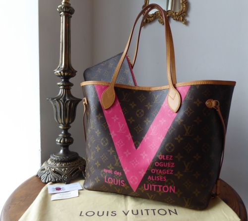 louis vuitton neverfull mm monogram pink