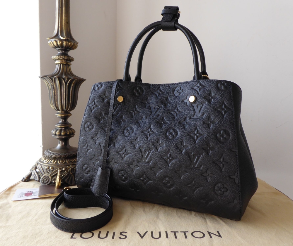 LOUIS VUITTON Louis Vuitton Monogram Emplant Montaigne MM Noir
