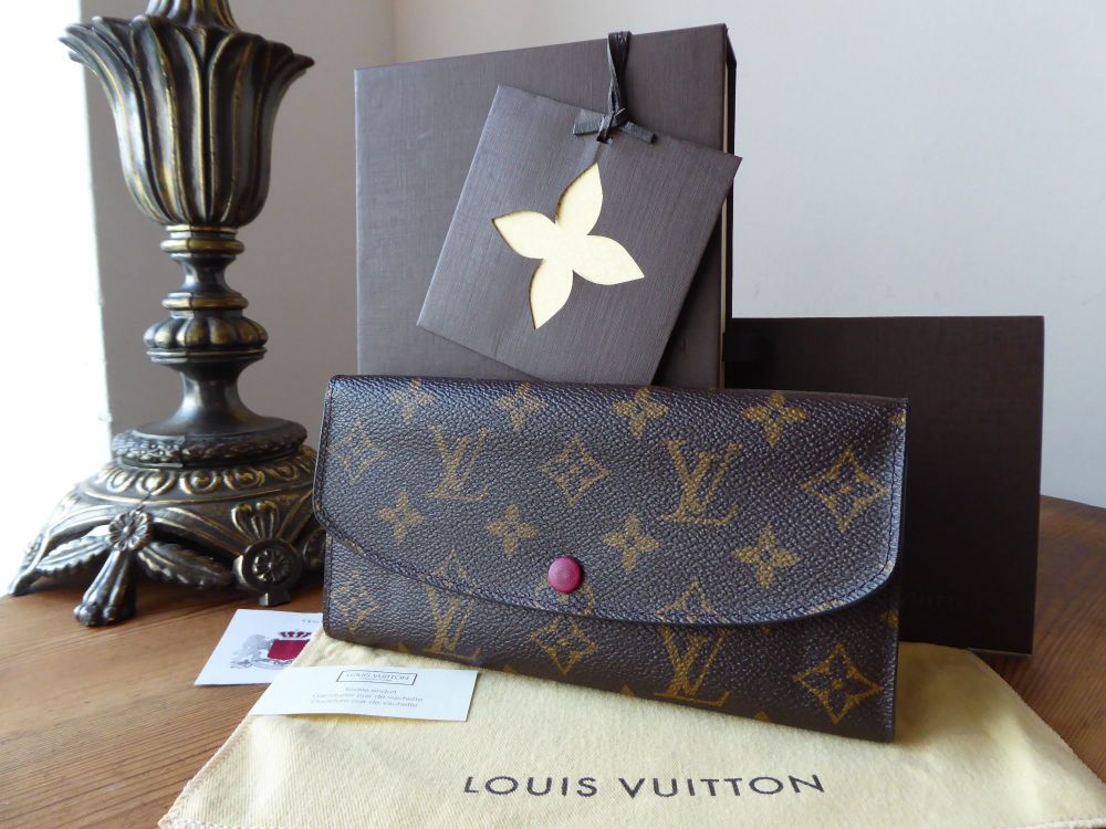 Louis Vuitton Emilie Continental Purse Wallet in Monogram Fuchsia - SOLD