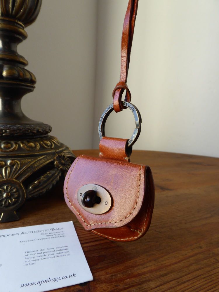 Mulberry Vintage Locked Mini Pouch in Oak Antique Glace Leather - SOLD