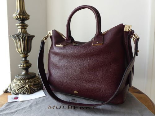Mulberry Alice Zipped Tote in Oxblood Small Classic Grain Leather - SOLD