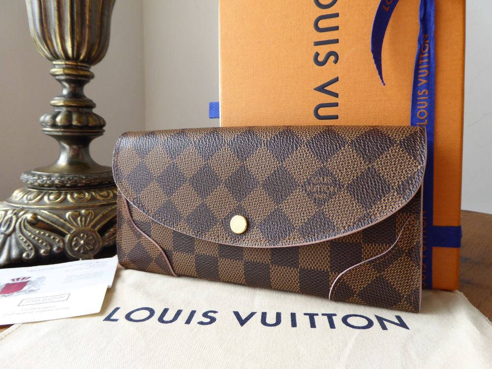 Louis Vuitton Caïssa Continental Wallet in Damier Ebene with Rose Ballerine  Lining - SOLD