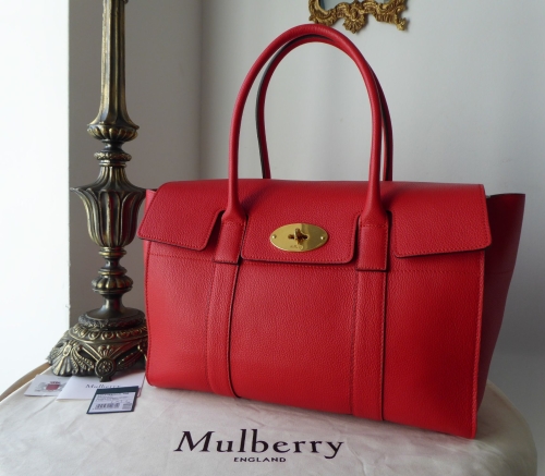 Mulberry New Style Bayswater in Fiery Red Small Classic Grain - As New ...