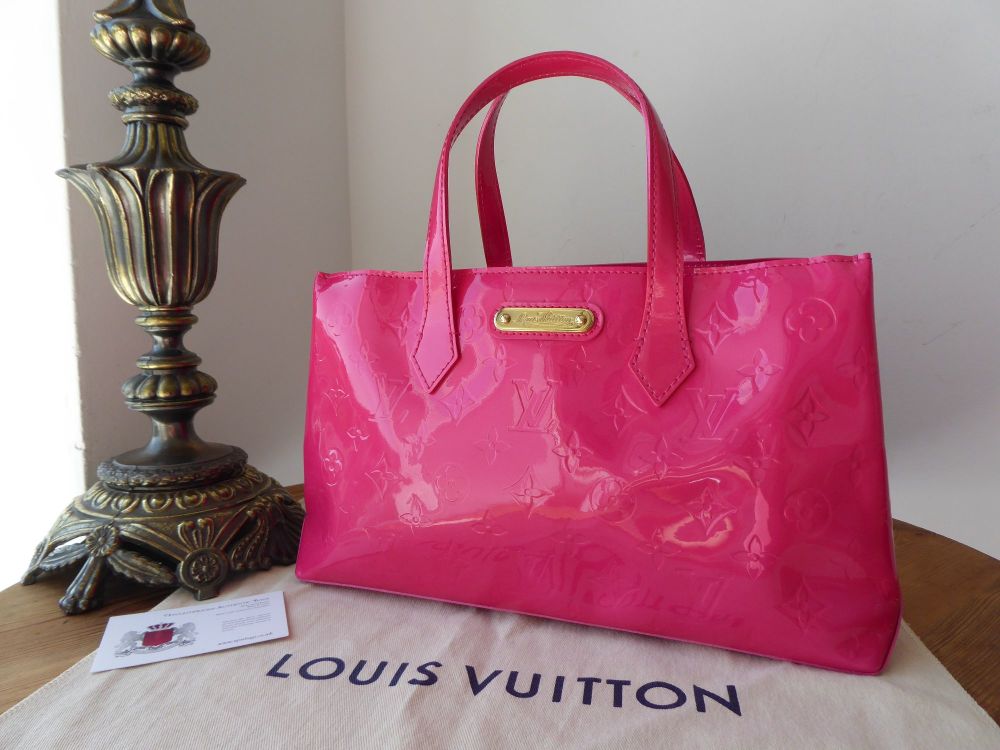 Louis Vuitton Hot Pink Monogram Vernis Rose Pop Reade Tote PM 5LK727K