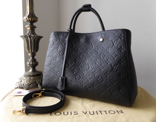 Louis Vuitton Montaigne Gm In Monogram Noir Empreinte Sold 9631