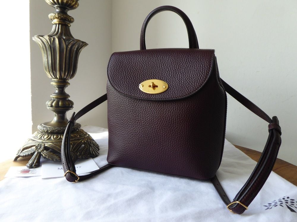 Mulberry Mini Bayswater Backpack in Oxblood Grained Vegetable Tanned Leather - SOLD