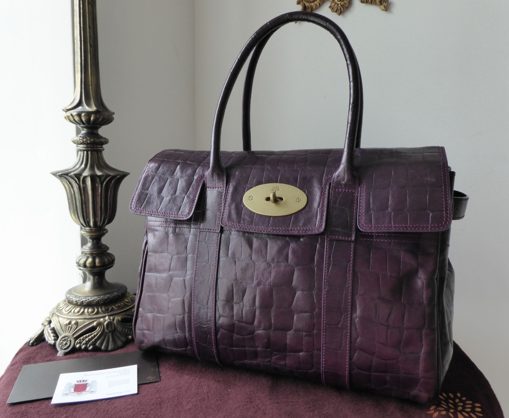 Mulberry Classic Bayswater Special in Violet Congo Leather - SOLD