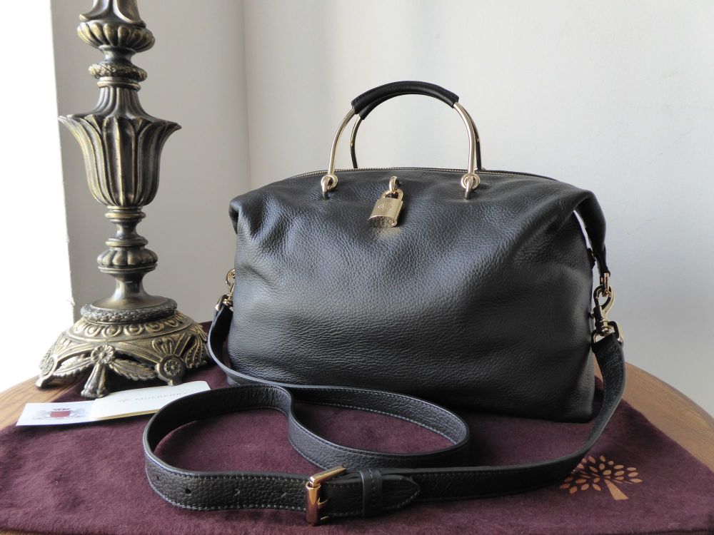 Mulberry Hetty Small Clipper in Black Soft Matte Leather - SOLD
