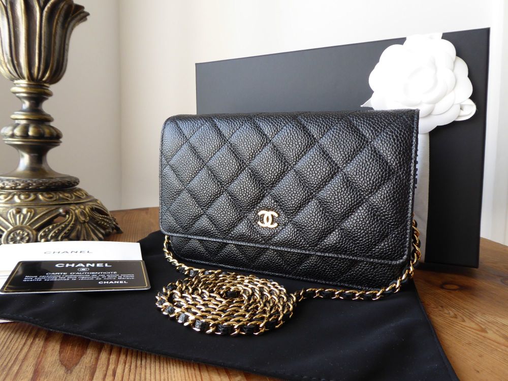 Chanel WOC Wallet On Chain In Black Lambskin With Gold Hardware SOLD