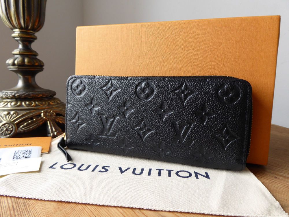 Louis Vuitton Clemence Zippy Wallet in Monogram Empreinte Noir