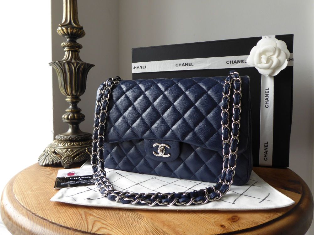 Chanel Timeless Classic 2.55 Jumbo Flap Bag in Dark Navy Caviar - SOLD
