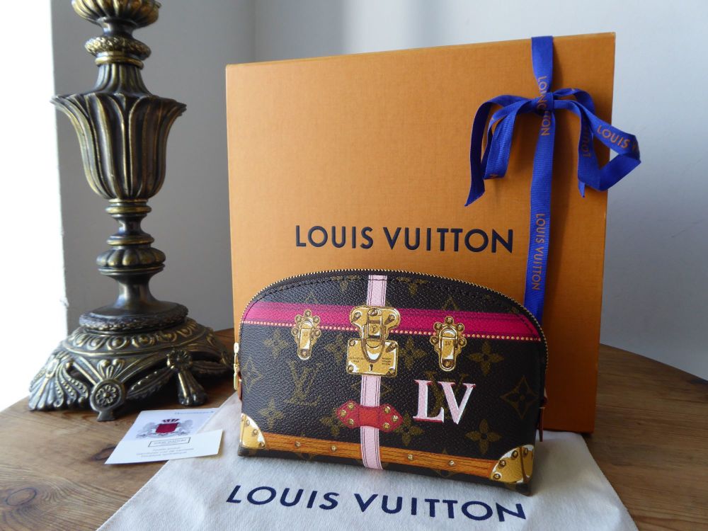 Louis Vuitton Cosmetic Zip Pouch 'Steamer Trunks' Limited Release for Summer 2018 - SOLD