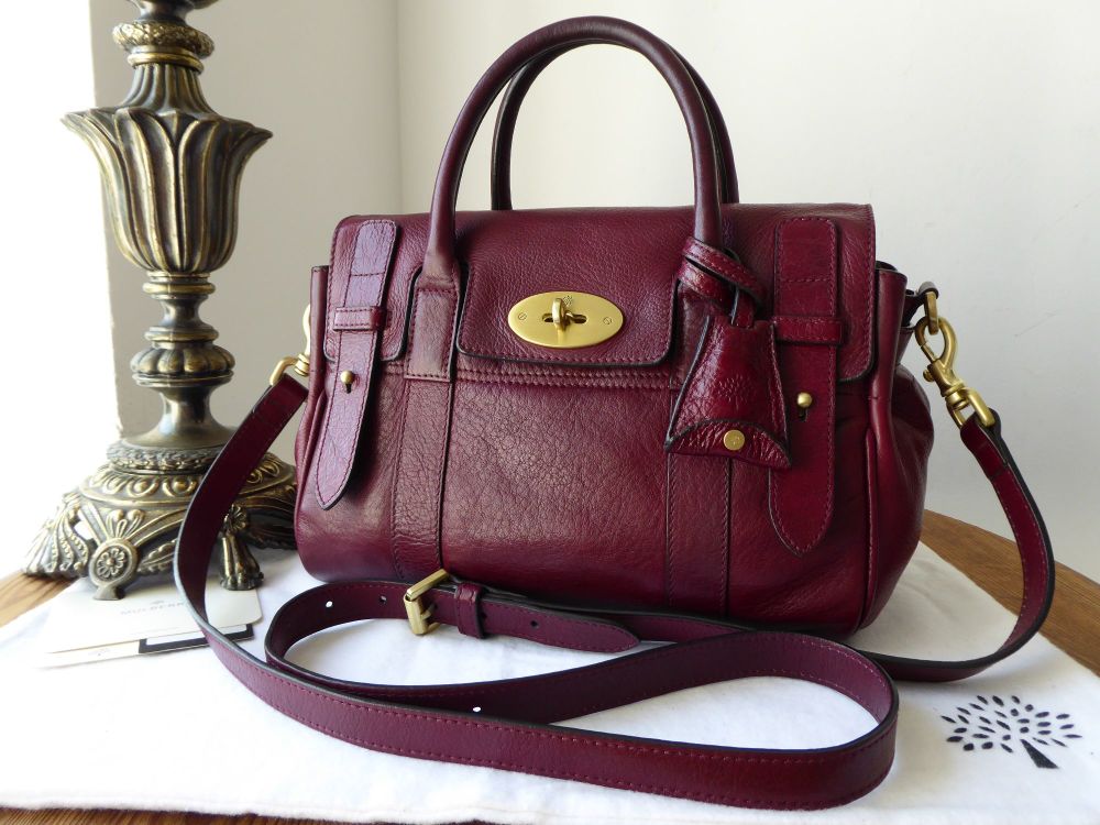 Mulberry Heritage Small Bayswater Satchel in Conker High Pebbled Matte ...