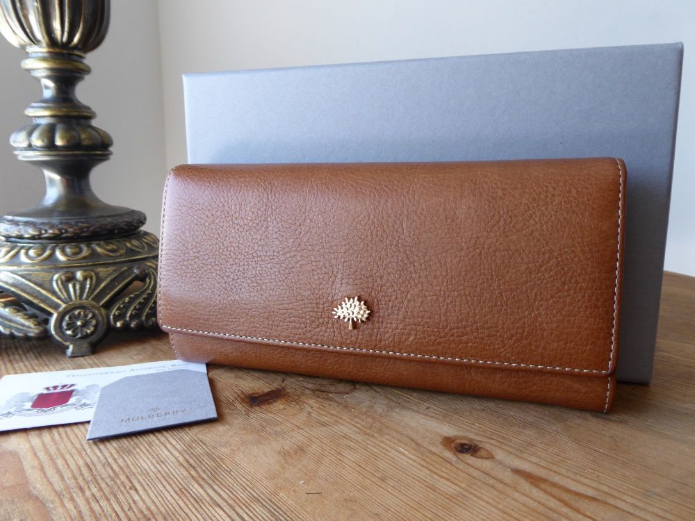 Mulberry Tree Classic Continental Wallet in Oak Natural Leather - SOLD