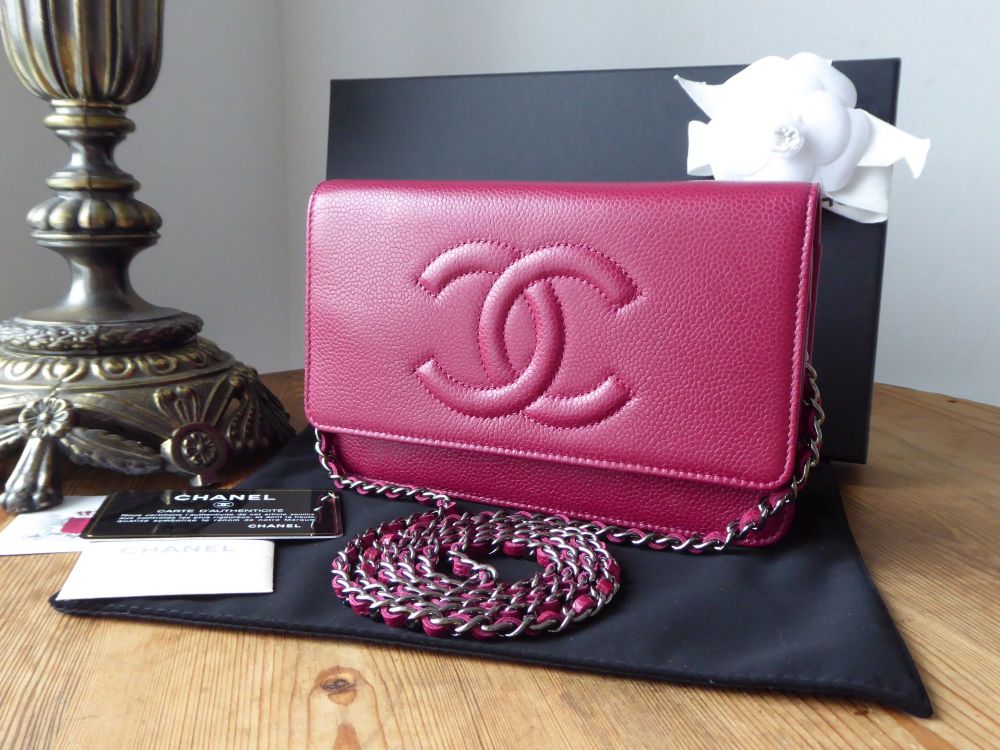 Chanel Wallet on Chain Caviar Leather - Fuschia Pink, Luxury, Bags & Wallets  on Carousell