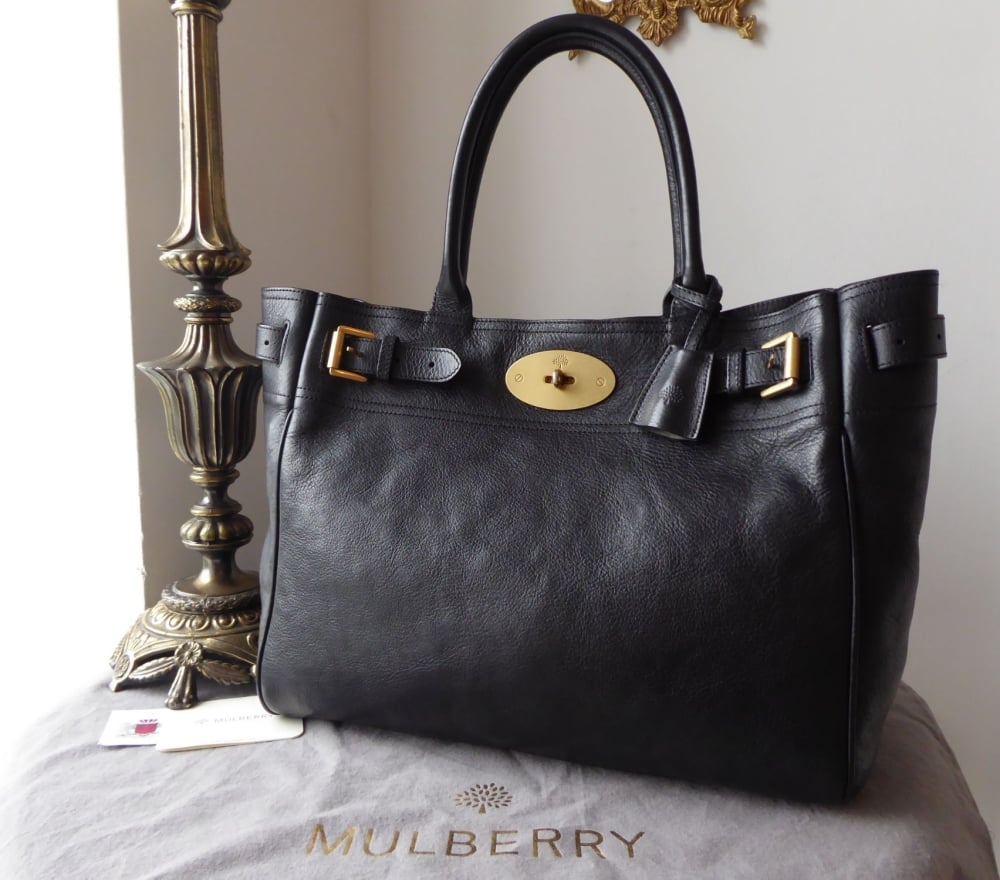 Mulberry Classic Bayswater Tote in Black Natural Leather 