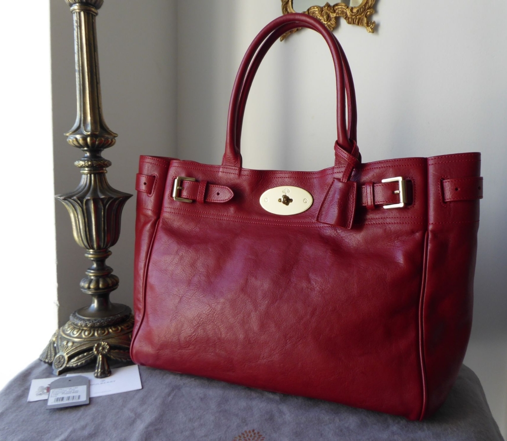 Mulberry Classic Bayswater Tote in Poppy Red Natural Leather