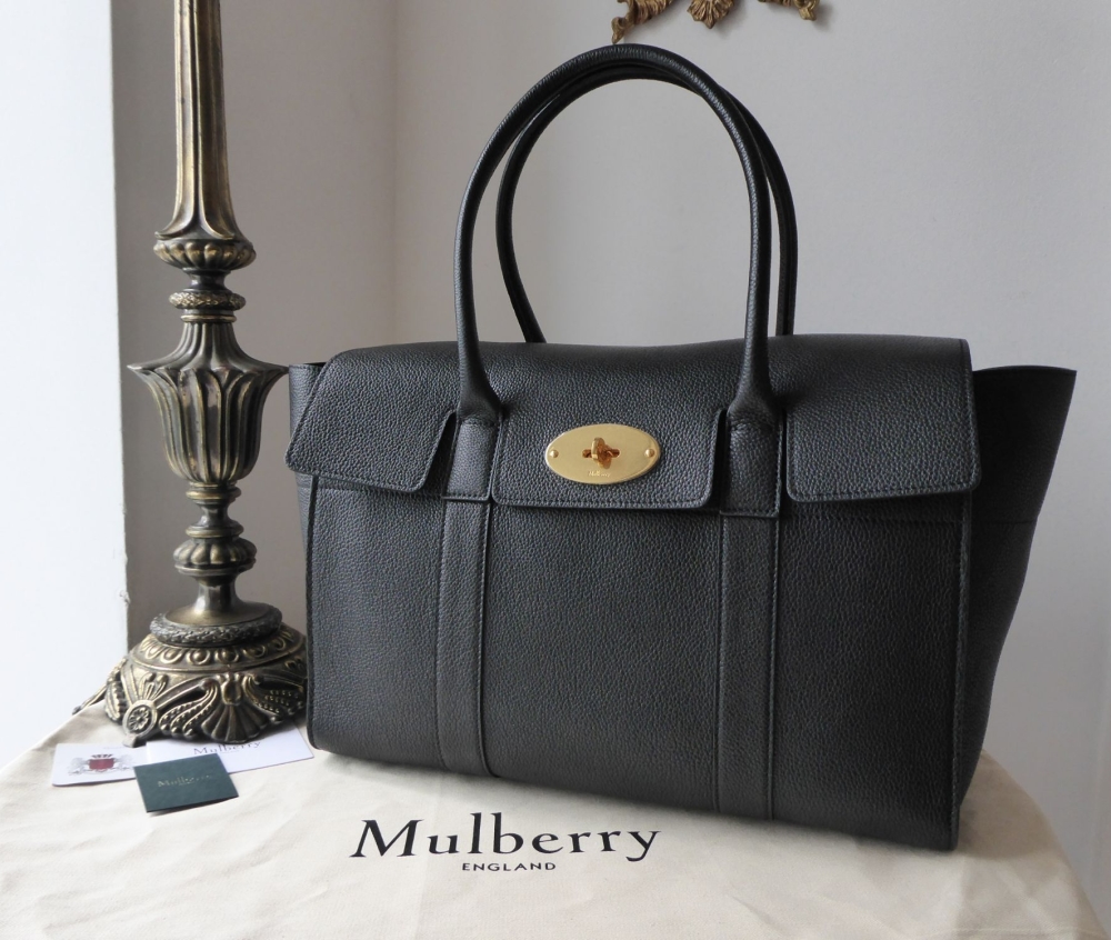 Mulberry New Style Bayswater in Black Small Classic Grain Leather - As New