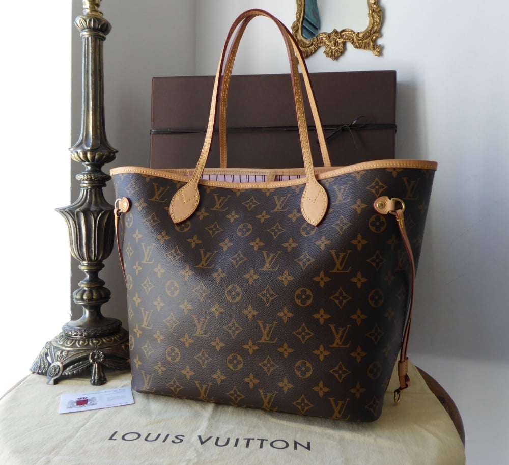 Louis Vuitton Monogram Neverfull MM Rose Ballerine