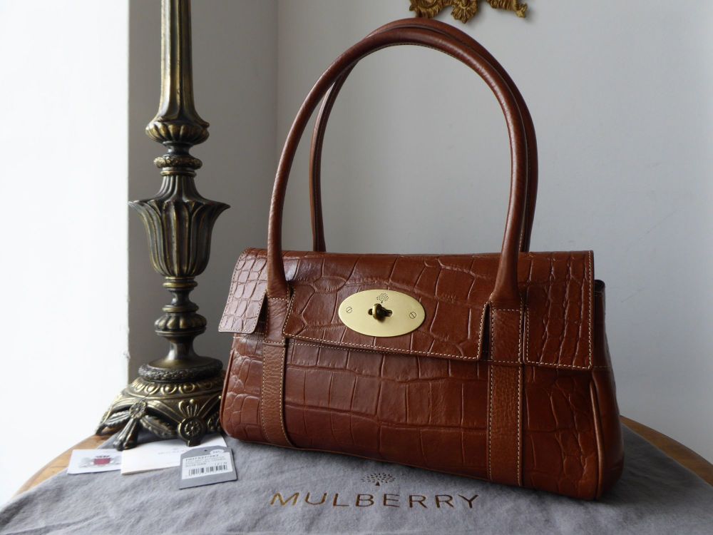 Mulberry Classic East West Bayswater in Oak Printed Leather