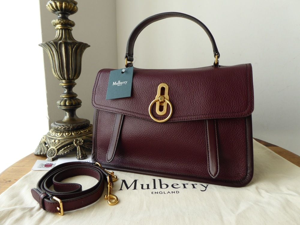 Mulberry Gracy Satchel in Burgundy Textured Goat & Smooth Calf - SOLD