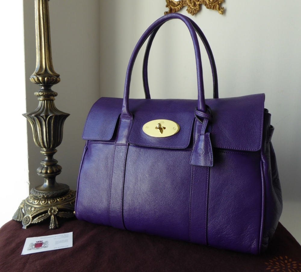 Mulberry Classic Bayswater in Blueberry Glazed Goat