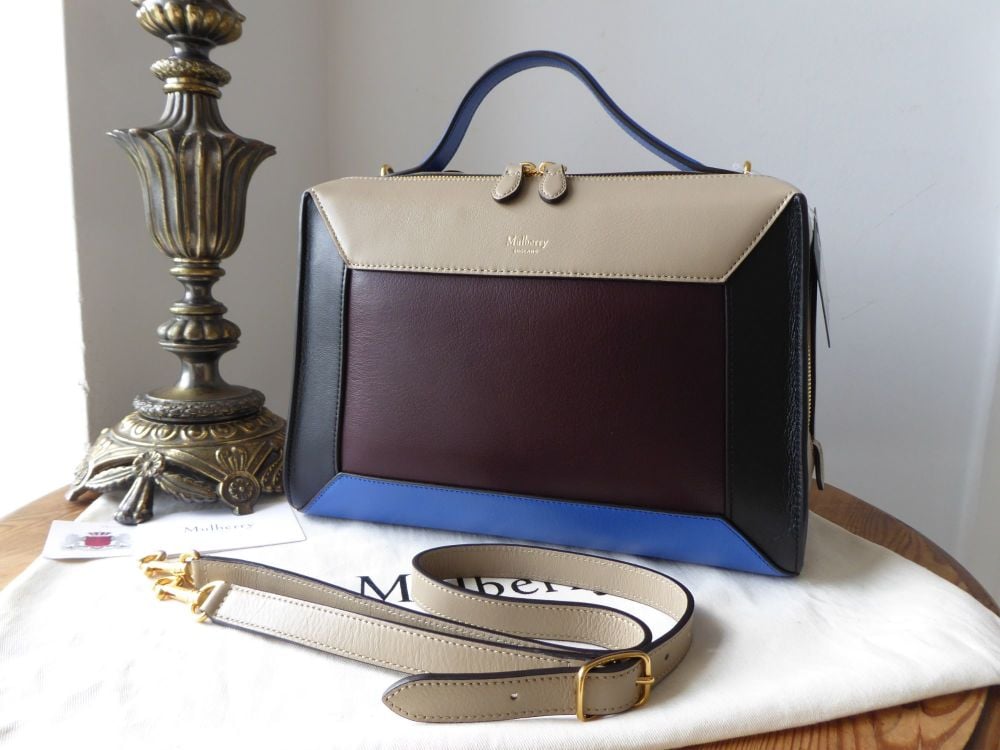 Mulberry Hopton in Dune, Oxblood, Black & Blue Smooth Calf - SOLD
