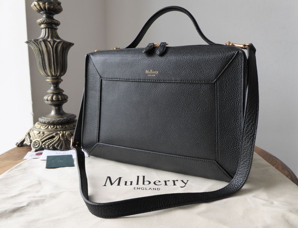 Mulberry Hopton in Black Small Classic Grain  - New - SOLD