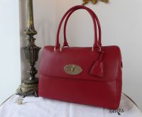 Preloved Designer Bags Handbags Mulberry Regular Del Rey In Poppy Red Glossy Goat Leather