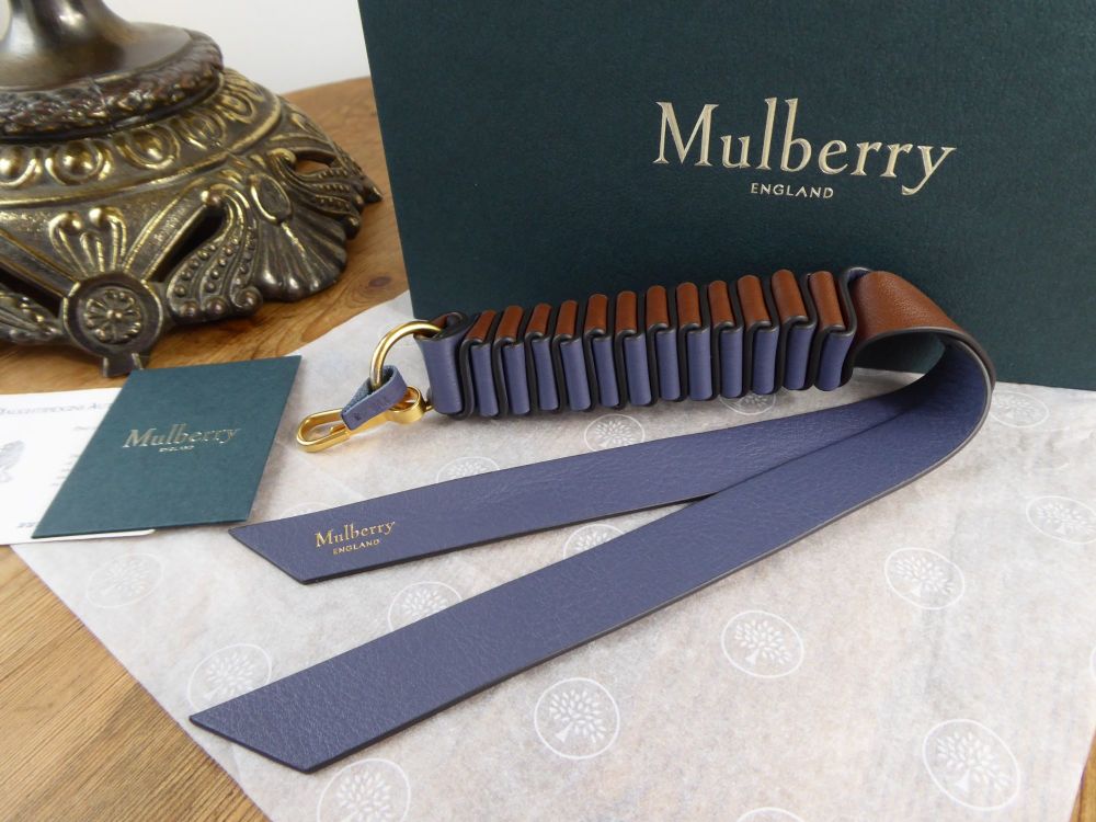 Mulberry Twist Keyring or Bag Charm in Elephant and Tan Silky Calf - SOLD