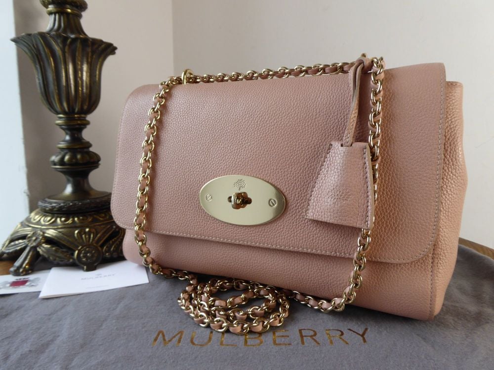 Mulberry Lily Medium in Rose Petal Small Classic Grain - SOLD