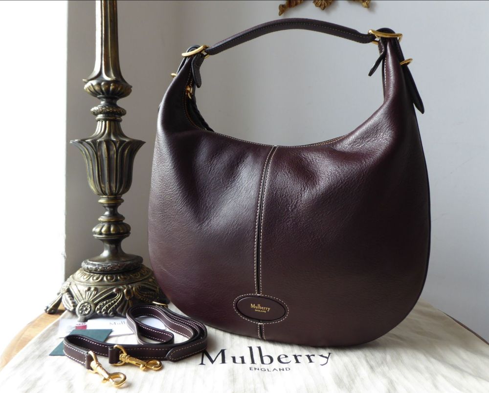 Mulberry Small Selby in Oxblood Silky Calf Leather & Felt Liner